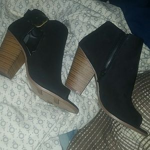 Open toe booties